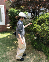 モグクロップドチェックシャツ