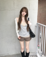 Grey lace sleeveless