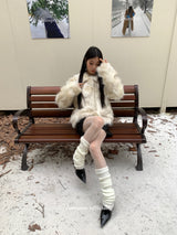 アイボリーフォックスハイスリーブカラージャケット