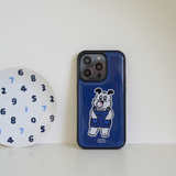 バブルガムエポキシバンパースマートフォンケース(Denim black)