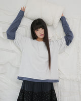 Blooming garden patchwork skirt / black
