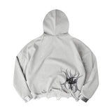 "TECH G1RL" STUDDED HOODIE