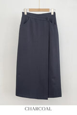 Chad Button Wrap Long Skirt
