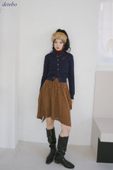 Real Button Embroidered Knit Cardigan