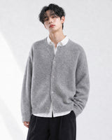 (UNISEX) ウールミックス ヘビー ブラッシュ ニット カーディガン
