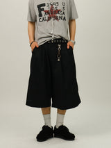 RU Cotton Two-tuck Bermuda Slacks
