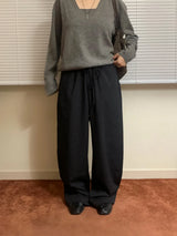 Loose wide slacks