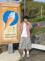 バンドボタンカーゴバミューダパンツ