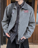 Woven Patch Pigment Work Jacket