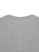 Ribbed Muscle Henley Neck