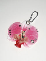 Glow Orchid Keyring_Peach Pink