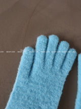 Patch Finger Slit Long Gloves