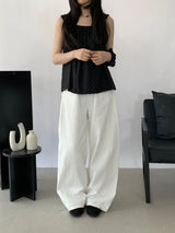 Liam Shirred Sleeveless Blouse