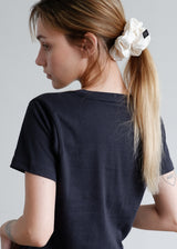 Stripe Scrunchie_Beige&White