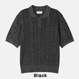 Roy openwork short sleeve collar knit