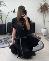 ディケンレタリングリンガー半袖Tシャツ