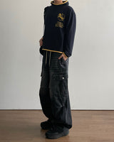 Bevel Cargo Denim Pants
