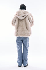Vega luxe fur hooded jumper