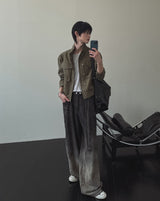 レノブラッシュワイドデニムパンツ