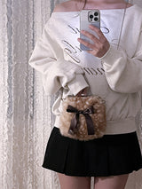 Medium fawn ribbon frame bag (handmade bag)