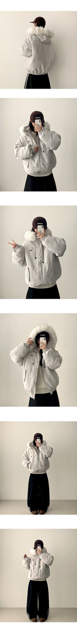 May Baguette Embroidered Lettering Fleece Campcap