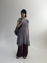 ミオアシンメティカルボートネックTシャツ (2color)