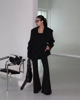 Backless body bootcut jumpsuit