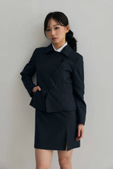 ODE ASYMMETRIC JACKET / CHARCOAL