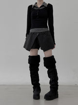 Merve Wrap Skirt Pants