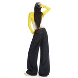 Paris Buckle High-Waist Barrel Denim Jeans