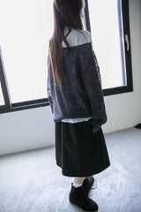 soft slub loose knit top(2colors)