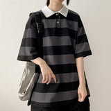 Oakley Boxy Fit Rugby Striped Collared Short Sleeve T-shirt (8 Colors)