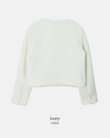 [SHOPPERMADE] ノーカラー Wool65 ダブルジャケット (2color)