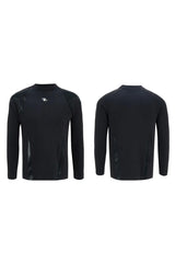 Ribbed Cotton Leather Patch Tee