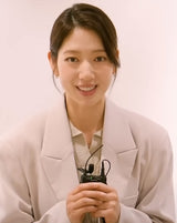 ツイストウェーブ925シルバーフープリングイヤリングE050-01H (Worn by Park Shin-hye, Umji)