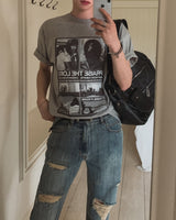 ブレイクダメージフレアデニムパンツ