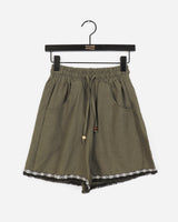 Ins Bohemian tassel lace Linen Short pants