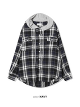 Western Checkered Hooded Shirt