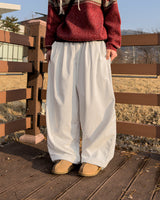 Plush heavy corduroy brushed pants