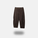 コーデュロイハーフエラスティックカーブドパンツ (4 Colors)