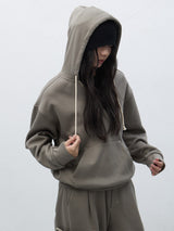 stitch v-neck sweat hood t-shirts