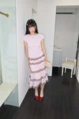 KIRI SKULL CANCAN CHIFFON MINI DRESS (PINK)