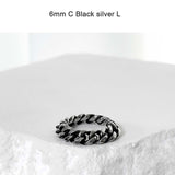 SS-blackline カーブチェーンリング_5/6/7/8mm_BLACK SILVER