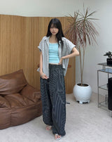 Tay striped crop shirt