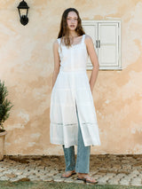 PEASANT LONG ONEPIECE WHITE
