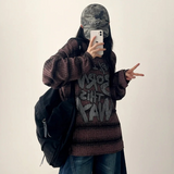 ENK ヒップストリート ダンガラ リブ ロングスリーブ Tシャツ