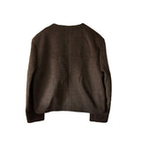 Objet Wool Check Round Jacket