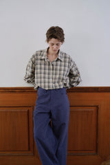 Autumn check shirt_beige