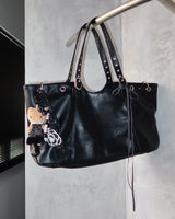 3 Color Ring Eyelet Big Shoulder Bag