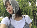 Dot lace bonnet (1color)